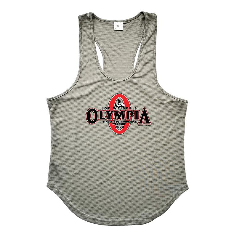 

Бодибилдинг Мышцы Мужчины Бодибилдинг Фитнес Спортивный жилет Сетчатый быстросохнущий дышащий I-образный эластичный тренировочный костюм M серый