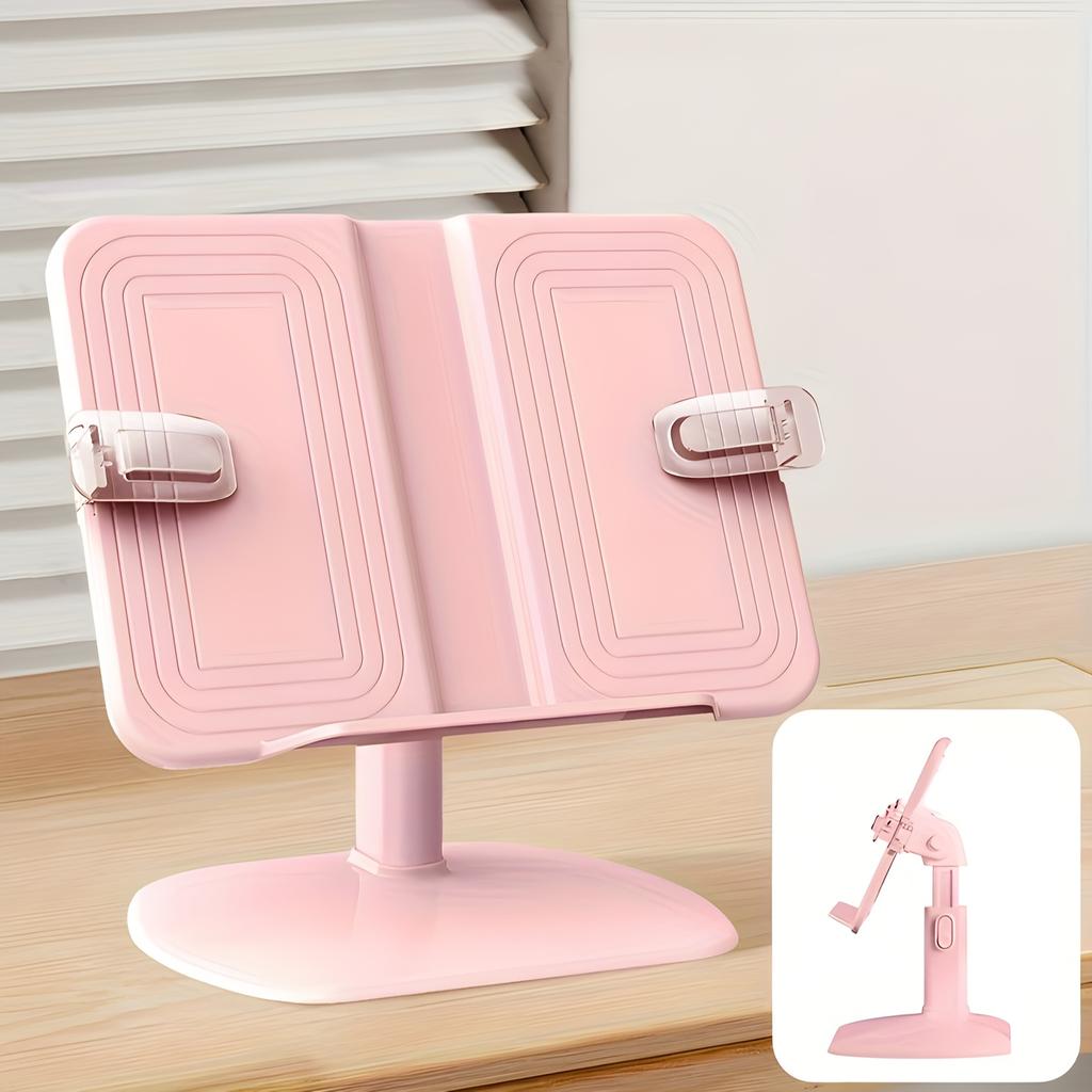 Adjustable multi-functional reading stand, ABS bookshelf, with height and angle adjustment for study book holder