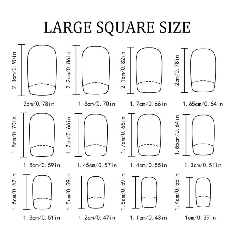 Ahornblatt Glanz Künstliche Nagelspitzen Rechteckige Künstliche Fingernägel Aufdrückspitzen 24 Stück Keine Ausrüstung erforderlich