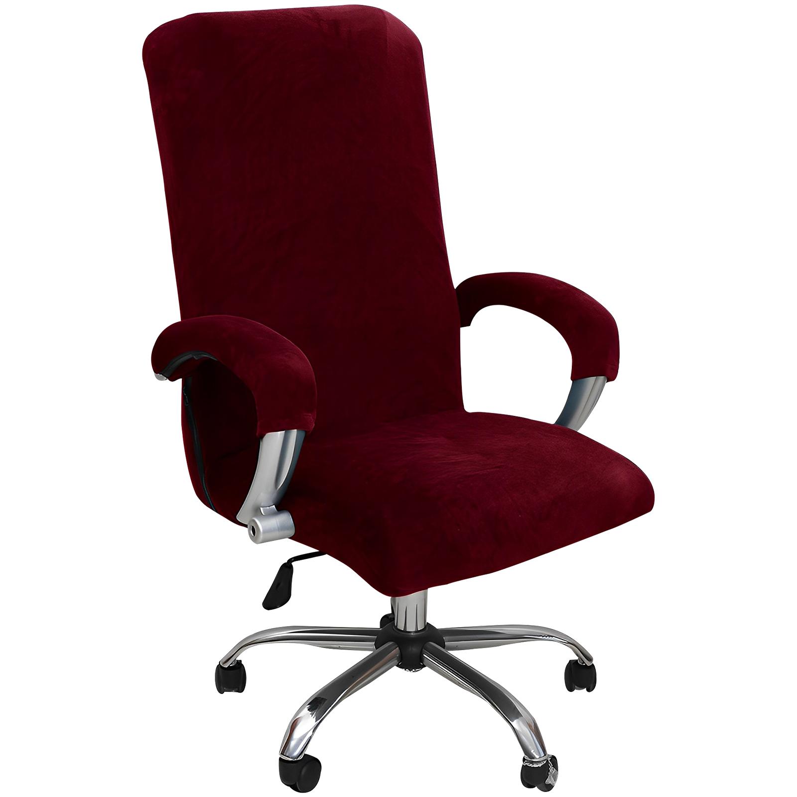 

Чехол для офисного кресла, утолщенный, растягивающийся, для рабочего стола, компьютерного игрового офисного кресла, защитный чехол от пыли и царапин от домашних животных кларет