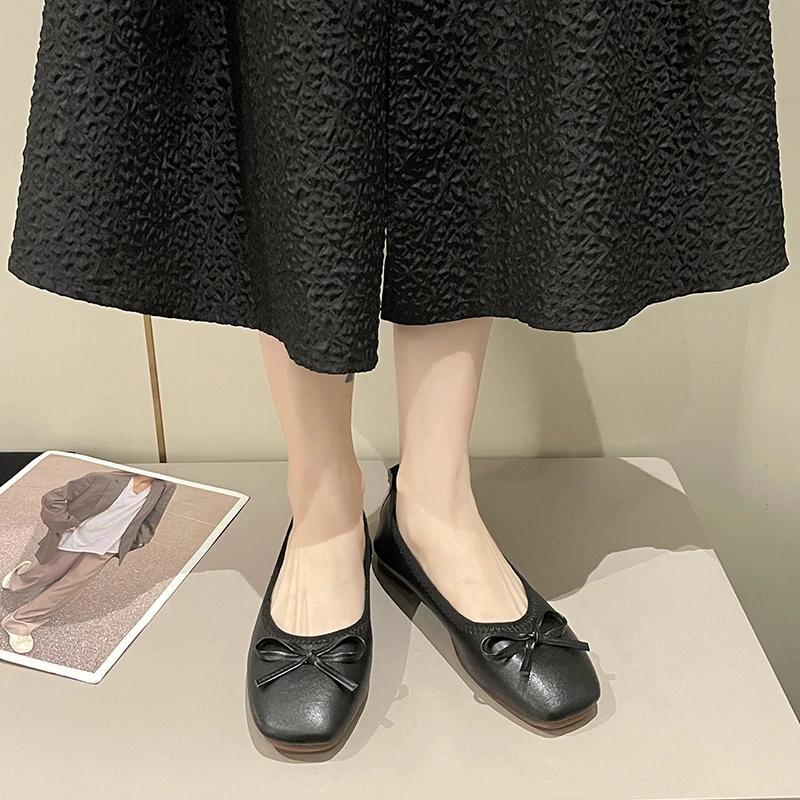 Fashion Womens Loafers Shoes Low Heels Elegant Modis Round Toe Female Footwear Soft Autumn Casual Sneaker Slip-on Comfortable New 2024