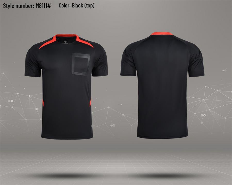 Fußballschiedsrichter Kurzarm-Uniformset für Spiel & Training mit Aufdruck