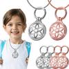 Airtag Necklace Titanium Alloy Metal Dial Design Airtag Necklace Kids 75cm/29.5in Adjustable Alloy Chain Air Tag Necklace for 3