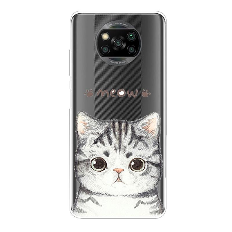 For Xiaomi Poco X3 NFC Case TPU Silicone Soft Cartoon Clear Case for Poco X3 Pro Phone Cover PocoX3 Pro Global Transparent Coque