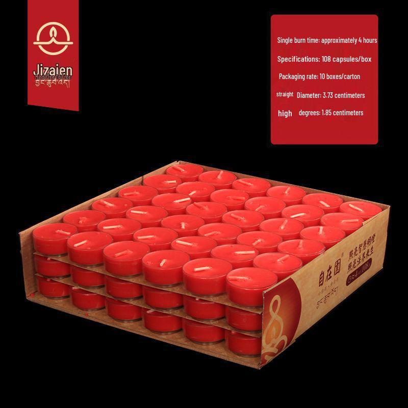 Ghee Lotus Lamp for Buddha Offering - Available in 1.5 to 24 Hour Durations