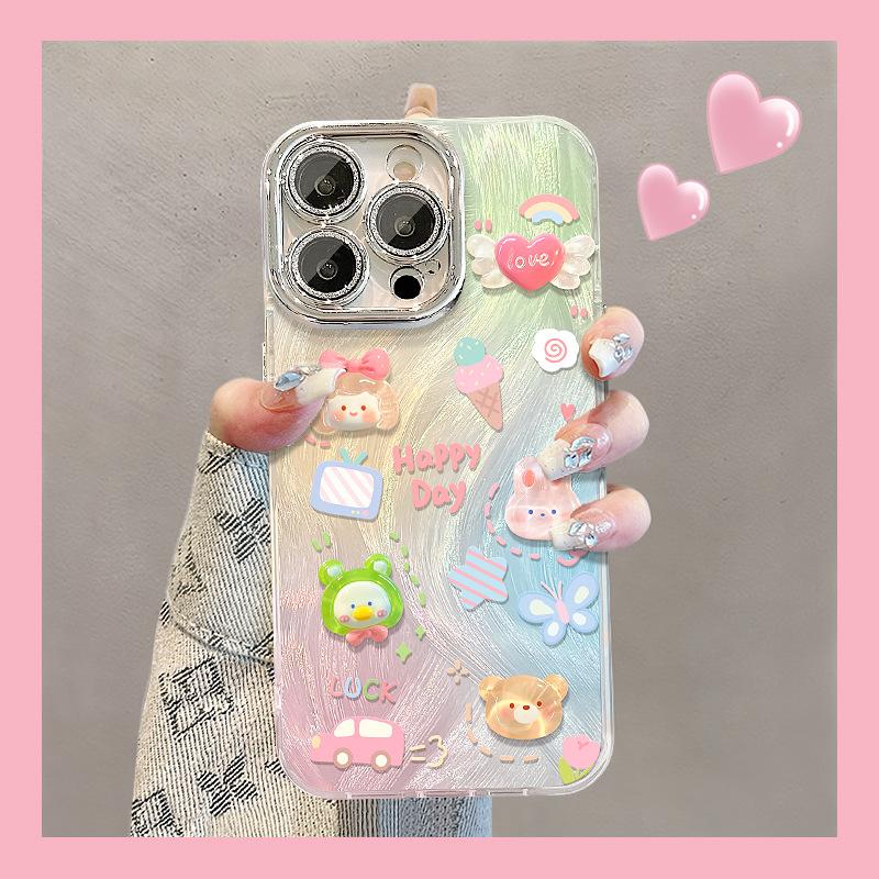 

Ins милые куклы подходят для Iphone16 Apple перо пряжа телефон чехол 15promax женский 14 высокого класса Sense Redmi K40/K40 Pro