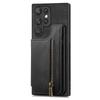 D15 For Samsung Galaxy S23 Ultra Case Retro PU+TPU Zipper Wallet Phone Cover with Kickstand