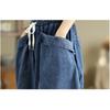 DIMANAF 2025 Autumn Winter Plus Size Jeans Women Clothing Blue Fashion Lady Loose Long Pants Big Pockets
