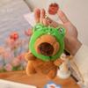 Capybara Plush Keychain Hat Cute Cartoon Backpack Toy Decoration 12cm Accessory