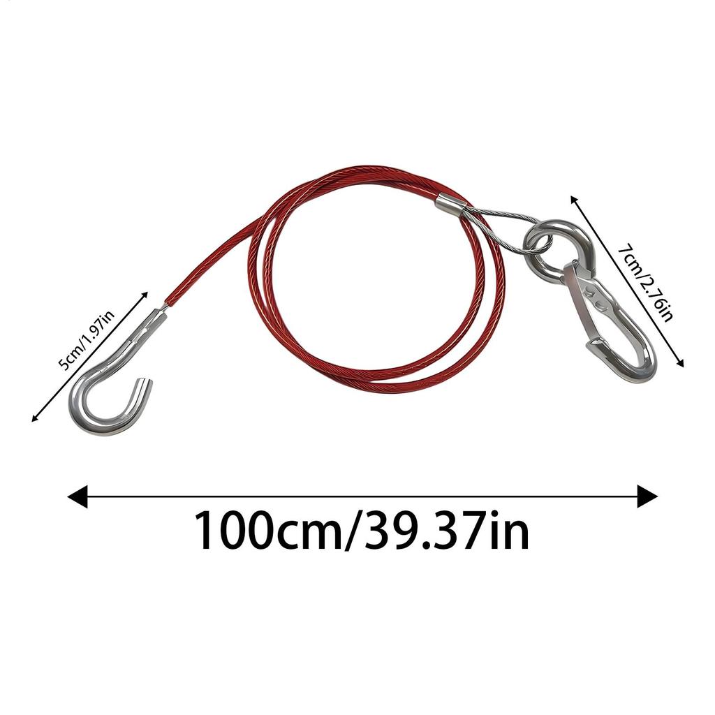Winch Rope Stainless Steel Towing Wire Safety Trailer Winch Wire for Travel Car Sedan Taxi Cargo RV Motorcycle Marine Vehicle