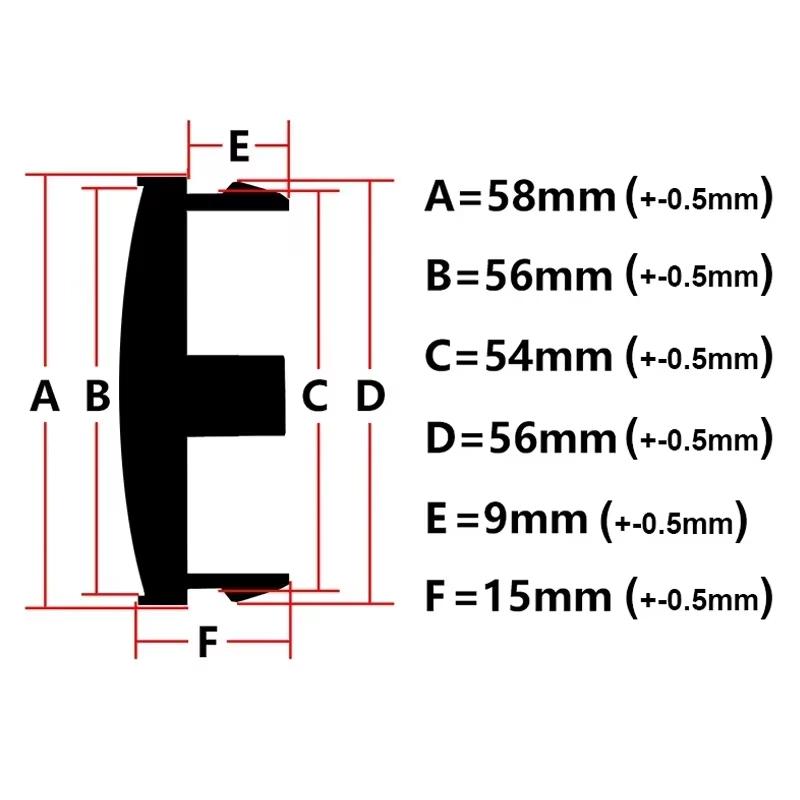 4 Stück/Satz 58mm 3D Kohlefaser Auto Radnabenkappen Auto Felge Radkappe Abdeckung Schwarz Silber Radkappe Staubdichte Abdeckungen Autozubehör