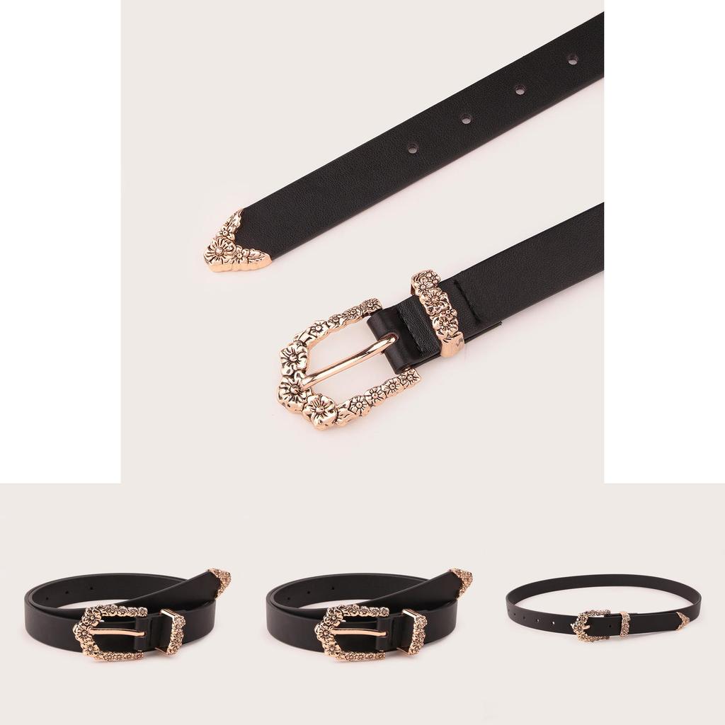 Retro Style Ladies Waist Belt Set With Nickel Alloy Buckles And Natural Elements