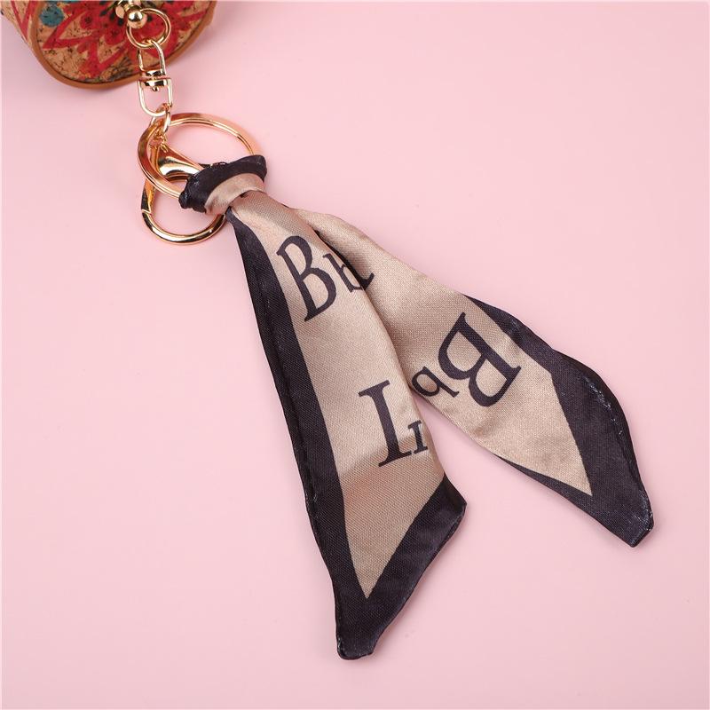 Vintage Wood Grain Kiss Lock Round Coin Purse - Multifunctional Fashion Pendant