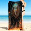 1Pc Lion'S Majestic Roar Beach Towel Quick Dry Multiuse For Beach Pool Gym Yoga Home Travel Christmas Halloween Xmas Gift G1102