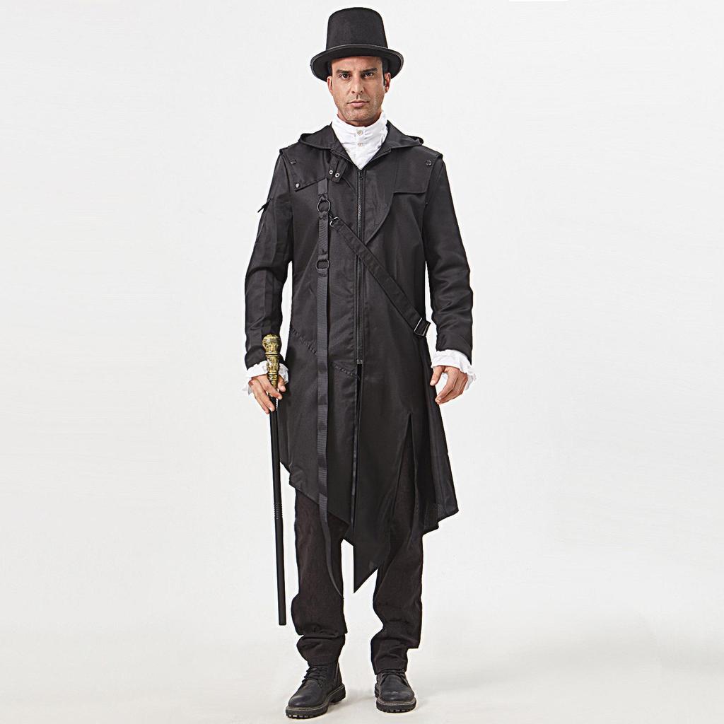 Manteau Costume Gothique Automne/Hiver Halloween 2024 pour Homme