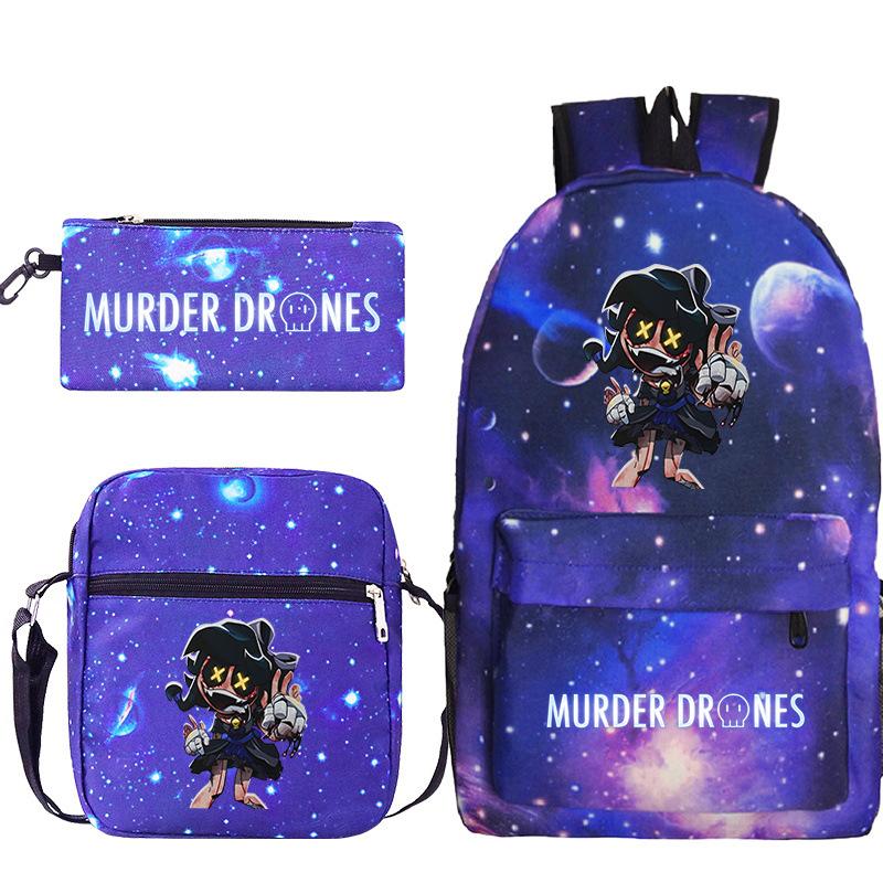 Neuer Murder Peripherie-Trend Schulterrucksack-Set Lässige Stiftetasche Grund- und Sekundarschultasche