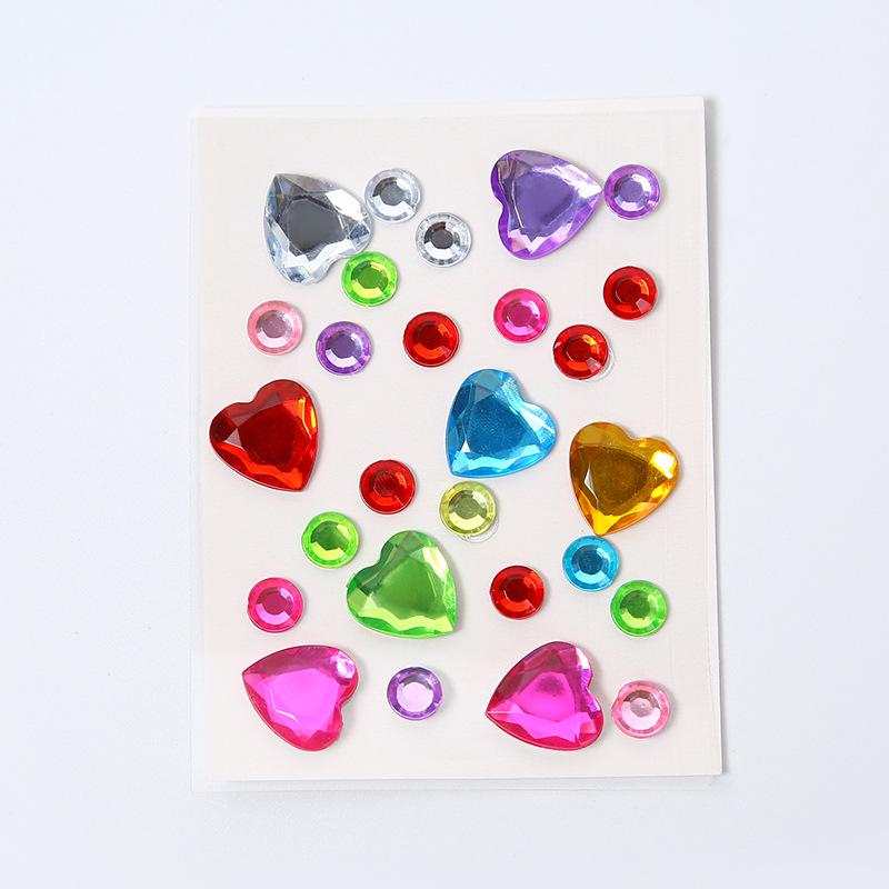 Creative Acrylic Phone Stickers: Star, Heart, Plum Blossom, Round, Custom Designs