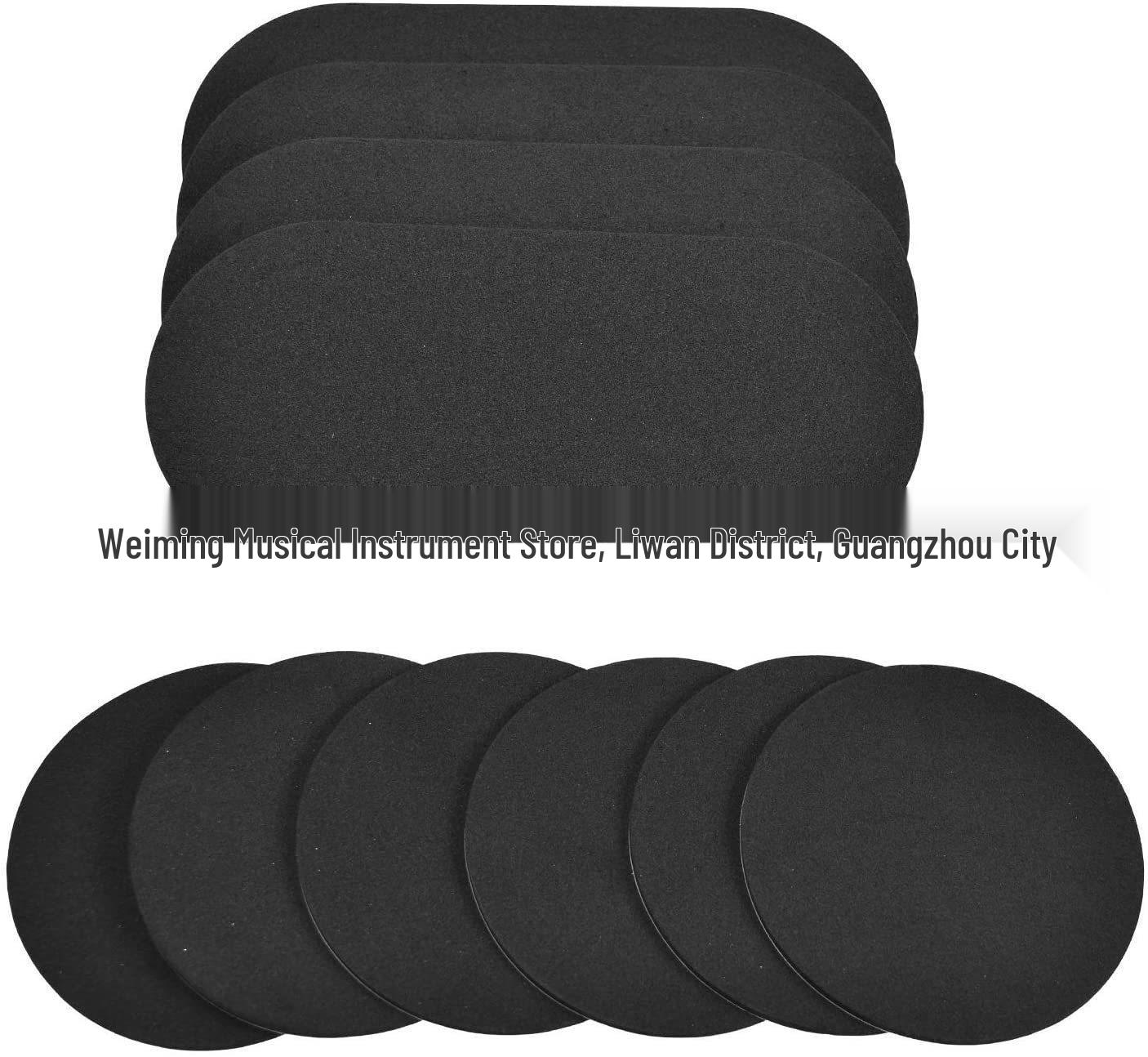 10-Piece Kick Drum and Floor Drum Protection Stickers - Drumhead Reinforcement and Pedal Guard. Single Double-Pedal Pad