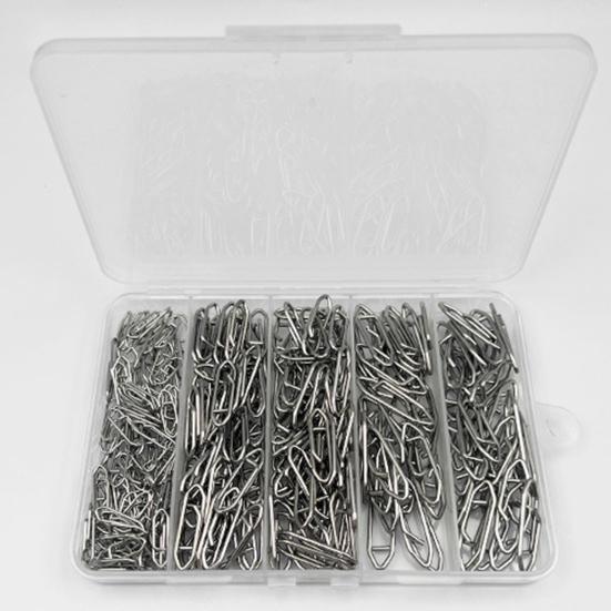 260Pcs Fishing Speed Clips Rustproof High Strength Freshwater Saltwater Stainless Steel Speed Clip Quick Snap Connector Tackle