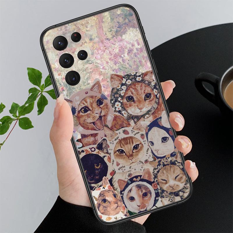 

Cats Cute Fun Art Phone Case For Samsung Galaxy S26 S25 S24 S23 S22 Ultra S23 S22 S25 Plus S24 FE S26Edge S26 Plus
