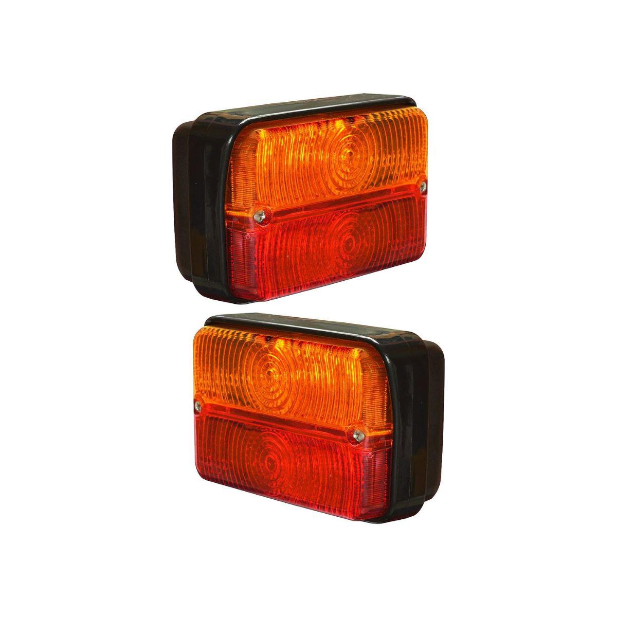 

APSMOTIV Blinker Front Side Indicator Lamp & Tail Lights set with bulb For Massey Ferguson Deutz Fahr Tractor 1673840M91 1673841M91 1678580M91 красный/янтарь