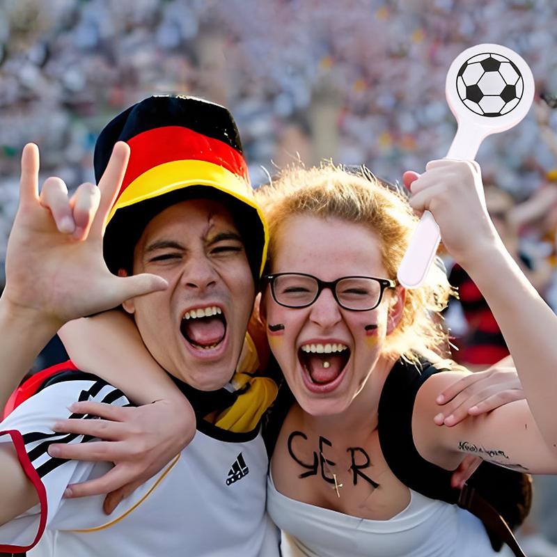Football Clappers For Sports Events And Party Games, White Soccer Ball Noise Makers