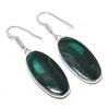 Natural Malachite Gemstone 925 Sterling Silver Jewelry Earring 1.89" AEE-10901