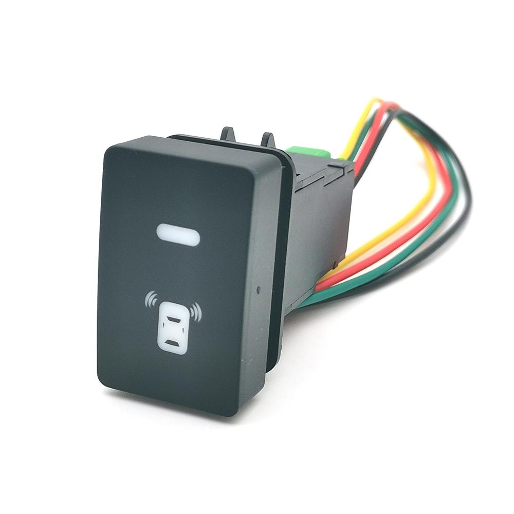 

1PC Car Power LED Light Rearview Mirror Heating Radar Fog Light Switch Button with Wire Fit For Honda HRV CRV VEZEL 2017- Front Radar