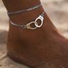 Tobillera de Estilo Punk de Moda para Amantes Cadena Multicapa para el Pie Esposas Pulsera de Tobillo de Acero Inoxidable para Mujeres Accesorio de Playa de Verano