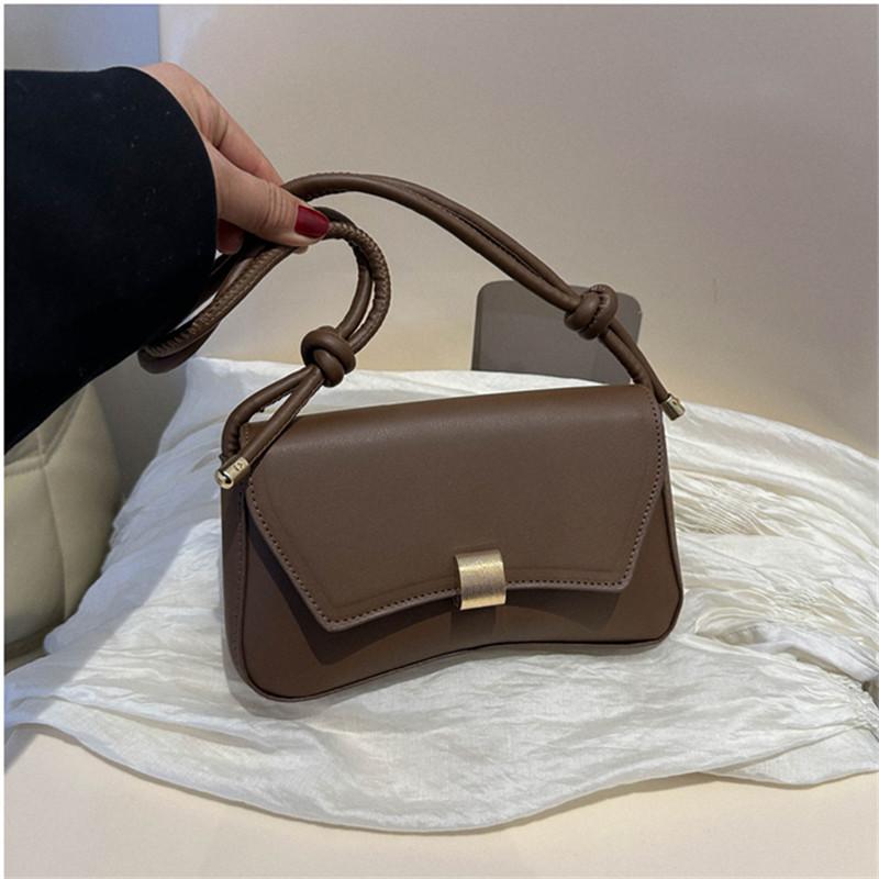 Fashionable Women Solid Color Leather Underarm Bag, Adjustable Korean Version Single Shoulder Crossbody Bags, Suitable for Party