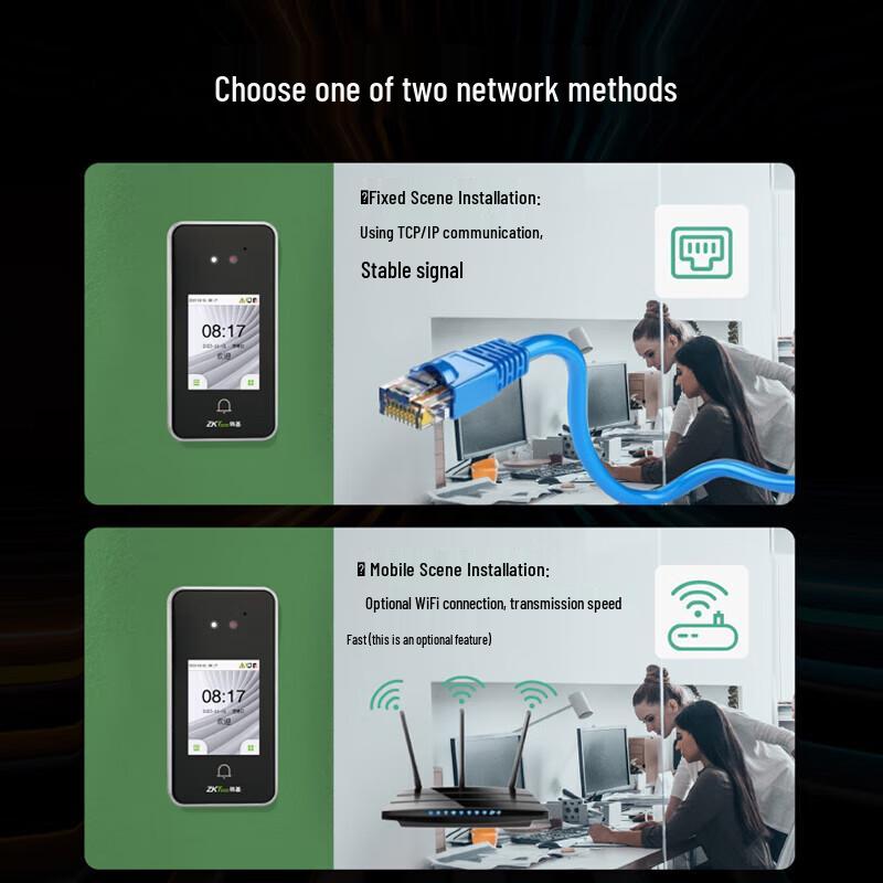 ZKTECO nFace280 Smart Face & Fingerprint Access Control System CN Plug (adapter Included)