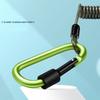 Multifunctions Fishing Safety Lanyards Retractable Coiled Tethers with Carabiner