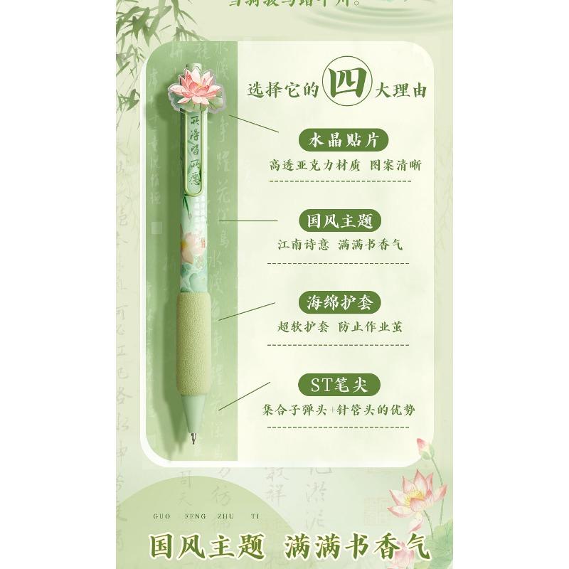 Retractable Acrylic Neutral Gel Pen High Appearance Student Exam Office Signature Brush Question Pen