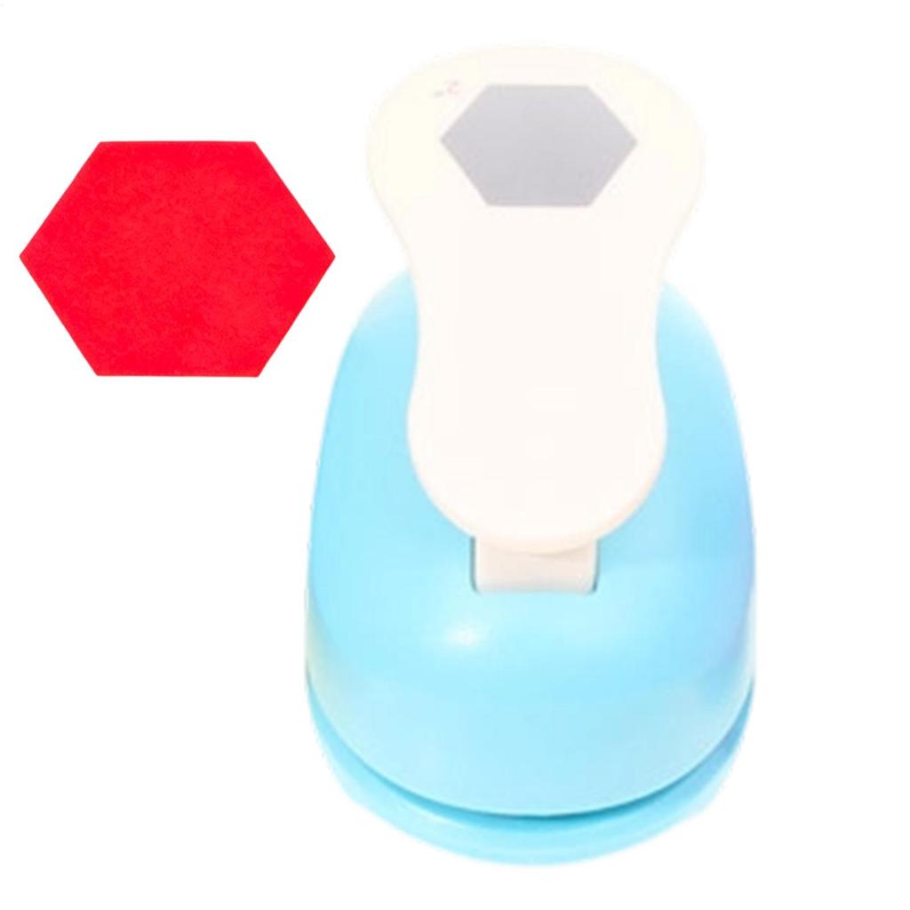 Hexagon Postage Stamp Punch Lever Action Craft Punch for Paper Crafting Scrapbooking Various Materials Punching Tool