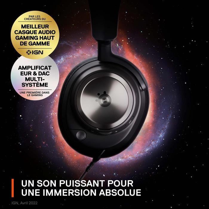 Casque-Micro Gaming - STEELSERIES - Arctis Nova Pro - Filaire - Noir - Suppresseur De Bruit Actif