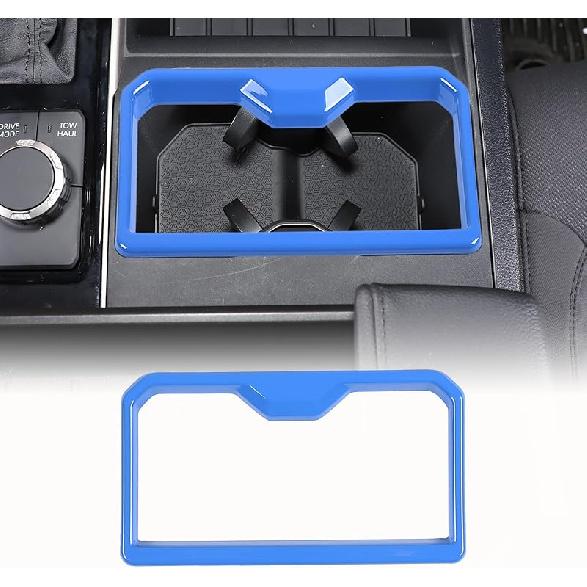 Car Cup Holder Cover Frame Trim Compatible with Toyota Tacoma 2024, ABS Inner Front Water Cup Holder Trim Cover, Car Center Control Water Cup Holder