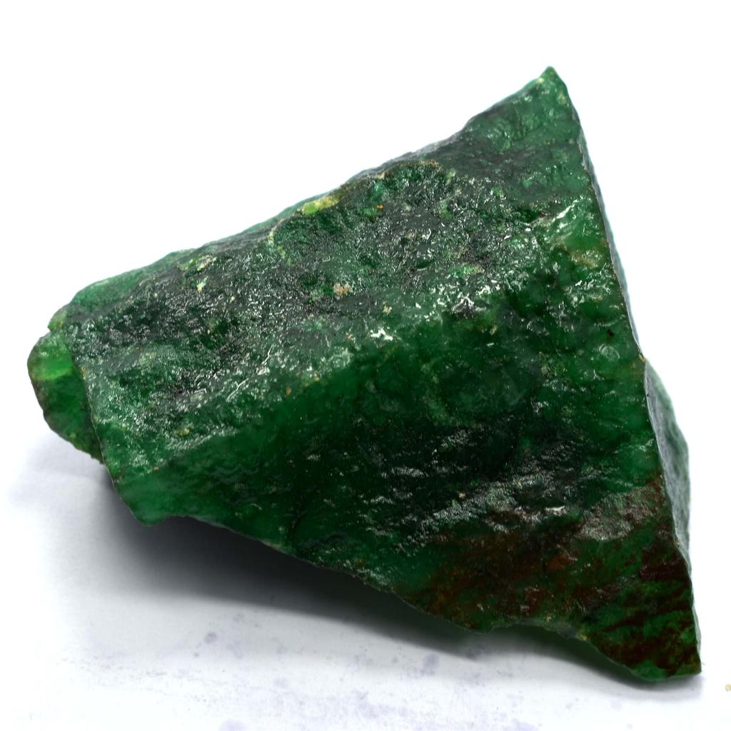 Esmeralda Verde Natural Sin Cortar Rara en Bruto 119 Quilates Gema Impecable CERTIFICADA