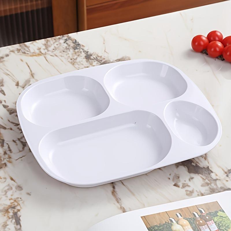1PC Drop- Divided Plates, Microwave & Dishwasher Safe, Lightweight Plastic Picnic Plates Made of Healthy Materials