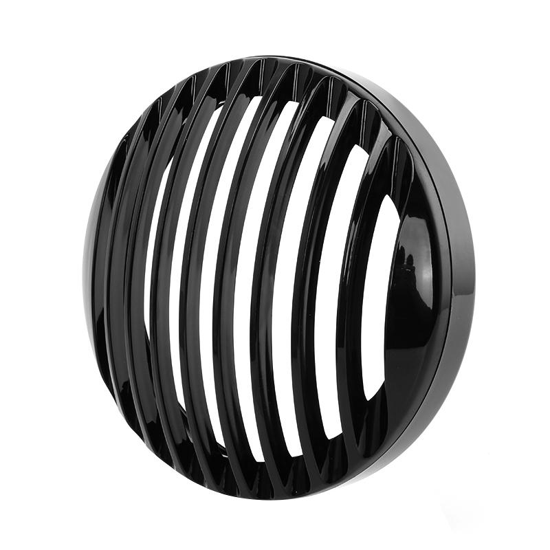 Motorcycle 5 3/4" 5.75" LED Headlight Grill Cover Black ABS Accessories For Harley Sportster XL883 XL1200 XL1200X X48 2004-Up