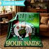 1PC Custom Name Blanket Celtics Logo Flannel Blankets Patterns Throw Blanket All-Season Soft Gift for Couch, Bed, Camping, Birthday Gifts