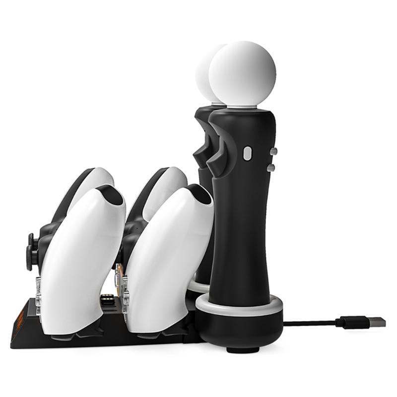 Verbessertes Controller-Ladegerät, Schnellladeadapter, Ladestation ock für /PS VR MOVE