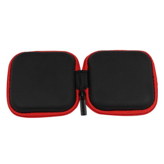 Earphone Storage Box Beautiful Protective Square Earphone Protective Storage Box Pouch for U Disk Memory Card Earphones Storage