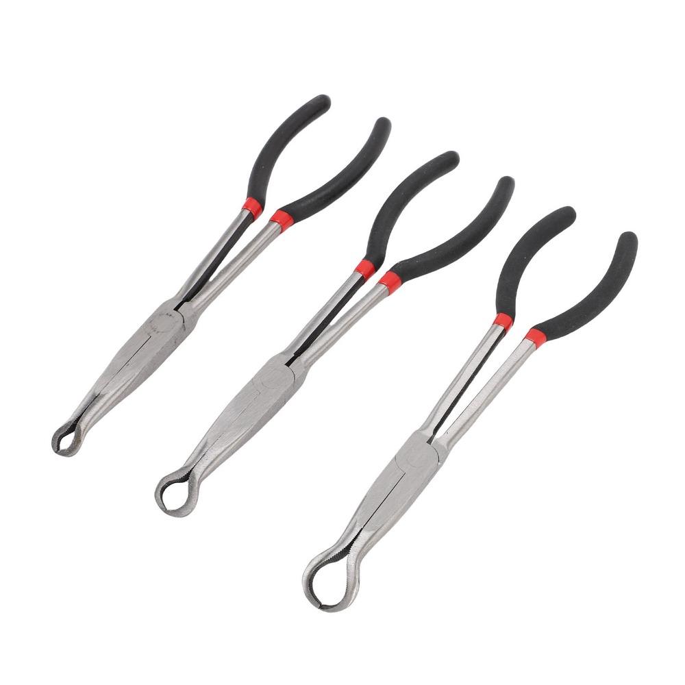 3PCS Heavy Duty Long Nose Grip Pliers 11 Inch Hose Removal Pliers Ring Nose Pliers  Hose Gripping