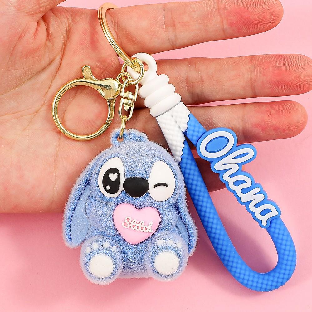 Disneystitch Newly Designed Plush Stitch Keychain Keyring Accessories Cute Backpack Pendant Valentine s Day Gift