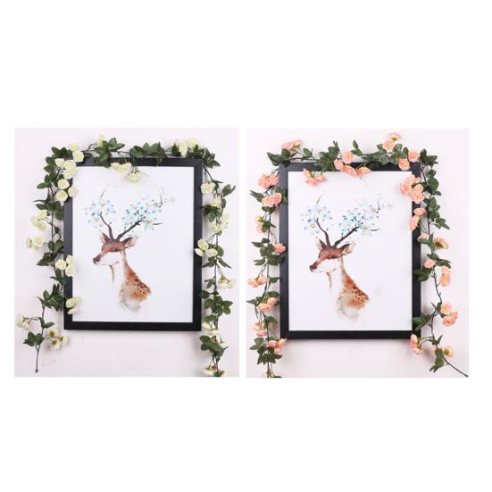 2 Pcs Rose Garlands Artificial Rose Vines Faux Flower Garlands
