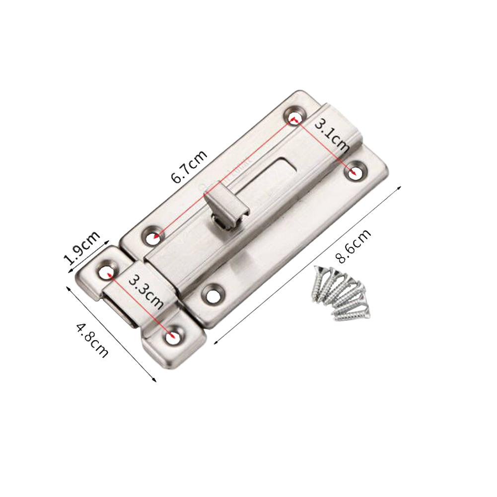 Stainless Steel Door Security Slide Latch Lock Bolt for Mounted Use Heavy Duty Design with Sliding Handle for Easy Operation