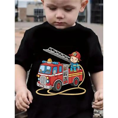 European Sizes Little Boys  T-Shirt Soft And Comfortable Everyday Top, Suitable for Home, Outdoor, And Sports Activities, Comfortable And Breathable