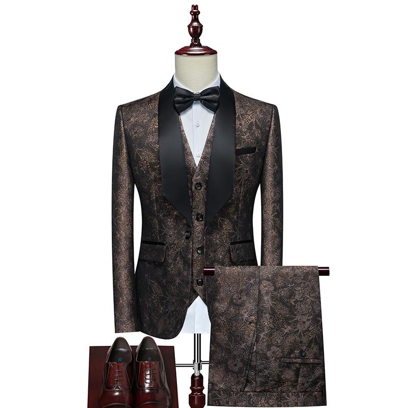 Men's Three-Piece Formal Suit for Evening or Wedding