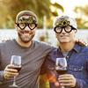 16pcs Amazon's New Product Birthday Party Decoration Paper Glasses - Black and Gold 18-year-old and 60-year-old Birthday Photo Props Glasses