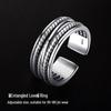 Korean Wrapped Cable Knit Multi-Layer Retro Adjustable Silver Ring